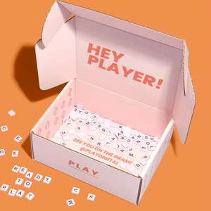 Hot Bán Tùy Chỉnh Màu Hồng Màu Đỏ Kraft Bưu Phẩm Vận Chuyển Hộp Với Lá Vàng In Giấy Mỹ Phẩm Thiết Lập Bao Bì Cho Thương Mại Điện Tử Sử Dụng - Product Image 2