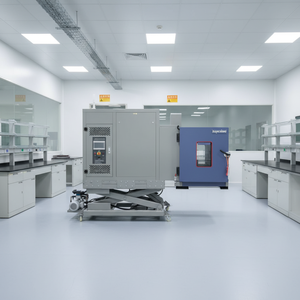 Machine d'essai combinée température-humidité-<span class=keywords><strong>vibration</strong></span>, Chambre d'essai combinée température-humidité-<span class=keywords><strong>vibration</strong></span>, Chambres d'essai de <span class=keywords><strong>vibration</strong></span> chinoises - Product Image 1