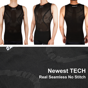 Darevie Sports sans couture séchage rapide vélo Baselayer hommes Marathon impression personnalisée respirant Gym course Singlet vélo cyclisme débardeur - Product Image 5