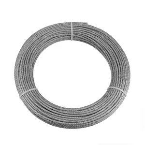 1/4" To 3/8" Stainless Steel Wire Rope 7X19 304 Stainless Steel Wire Rope For Building Materials