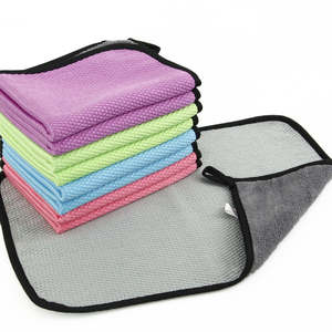 ผ้าเช็ดจานไมโครไฟเบอร์ลายเกล็ดปลา ผ้าขนหนูไมโครไฟเบอร์ ซับน้ำได้ดี ผ้าทำความสะอาดแบบไม่ใช้น้ำมัน ใช้งานได้สองด้าน - Product Image 2