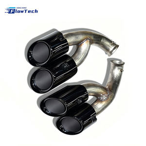 Embouts d'échappement quadruples style GTS pour Porsche Cayenne 958 2015 2016 2017 – Amélioration des embouts de silencieux à fixation directe, remplacement de tuyau d'échappement - Product Image 4