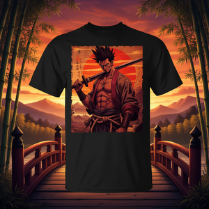 T-shirt samouraï africain, guerrier afro-américain, katana, anime, bushido - Product Image 3