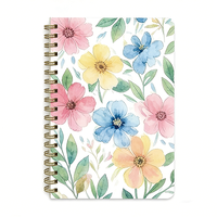 Bloc-notes spirale personnalisé A6, impression couleur CMYK, couverture en papier recyclé, carnet portable