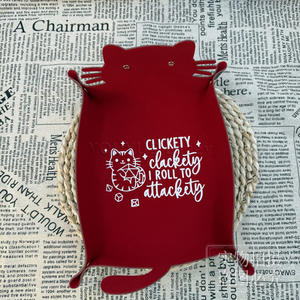 ถาดเก็บหนังรูปแมวน่ารักกล่องลูกเต๋าใส่เหรียญกล่องเครื่องประดับตั้งโต๊ะถาดเก็บกุญแจเครื่องแต่งหน้าแบบ DIY กล่องเก็บของในครัวเรือน - Product Image 4