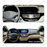 ACARDASH Pantalla LCD Dual para el Panel de Instrumentos y Pantalla Multimedia de Control Central para Mercedes Benz Clase S 2005-2013 G1/G2/G3