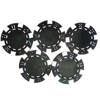 Jetons de poker ABS sans valeur nominale avec plaques en fer intégrées, 40 mm, jetons de poker vierges, jetons de jeu pour salle de poker