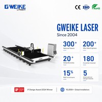 Machine de découpe laser à fibre CNC Gweike GKS8025SE à prix compétitif pour la découpe de tôles métalliques