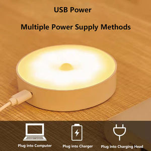 家用厨房卧室楼梯走廊橱柜衣柜照明用USB发光二极管夜灯运动传感器插件电源 - Product Image 2