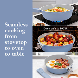 Set de Utensilios de Cocina Sanlang, Seguro y No Tóxico, Juego de Ollas y <span class=keywords><strong>Sartenes</strong></span> de Cocina de Aluminio Fundido, 6 Piezas con Revestimiento Cerámico Antiadherente - Product Image 5