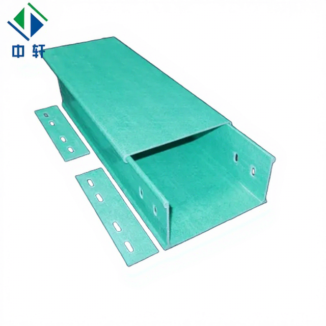 ZhongJia High Load Capacity Solid Fiberglass (FRP) Cable Tray 22-pcs Low Cost for Commercial Buildings Industrial Cable