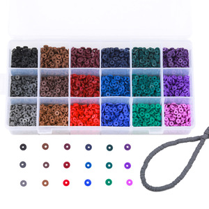 ลูกปัดดินโพลิเมอร์ 6 มม. ทรงกลม คละสี กล่อง 24 ช่อง อุปกรณ์ทำเครื่องประดับ DIY วัสดุงานฝีมือสไตล์โบฮีเมียน - Product Image 5