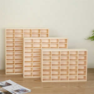 Bằng Gỗ Phân Loại Khay Lưới Hiển Thị Gỗ Chia Tổ Chức Màu Nâu Hoàn Thành Phần Hộp Với Ngăn Và Ngăn, Bằng Gỗ Lưu Trữ - Product Image 2