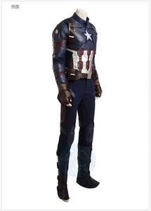 Costume d'Halloween pour <span class=keywords><strong>adulte</strong></span>, costume de cosplay de Captain America, costume de fête pour garçon, costume moulant - Product Image 3