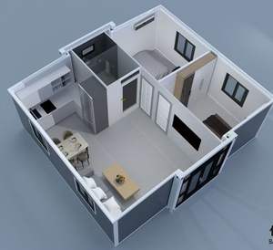 Casas de contenedores Casas pequeñas prefabricadas expandibles, alquiler adecuado para hoteles residenciales, campings y usos comerciales - Product Image 3