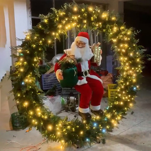 Luci LED Giganti in PVC IP65 da 3m per Decorazioni Natalizie, Babbo Natale Artificiale Cantante e Oscillante, Ghirlanda Natalizia per Centri Commerciali - Product Image 4