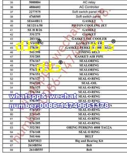 ซีลโอริงสำหรับเครื่องยนต์เพอร์กินส์ 278/382 541/398 331/285 576/167 576/179 576/218 576/151 576/177 554/109 576/173 576/184 576/178 576/197 - Product Image 6