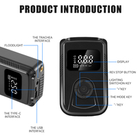 Mini compresseur d'air électrique sans fil 150 PSI, pompe à gonfler les pneus portable avec écran LCD pour voitures et vélos