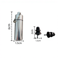 Bouchons d'oreilles en silicone imperméables à enfiler, réutilisables avec porte-clés et flacon pour la natation et le sommeil