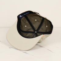 Chapeau de campeur de casquette Snapback de lettre de corde en nylon vierge de 5 panneaux