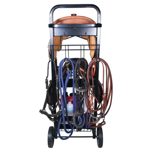 JH-Mech שלושה Tier Rotatable אוכף נקודת סימון מתלה על גלגלים כבד החובה סוס ריצוף עומד עגלת - Product Image 5