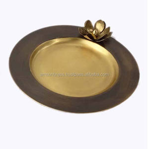 Finitions dorées Assiette de présentation décorative Nouvelle assiette dorée Assiettes décoratives Vaisselle Assiette de présentation - Product Image 3