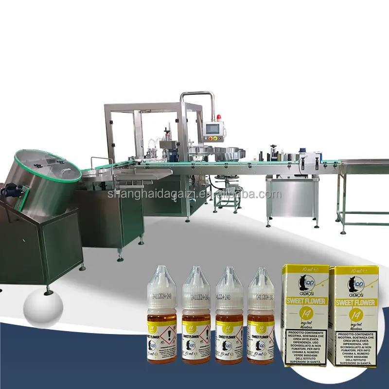 Precio de fábrica 10ml 20ml 30ml Máquina de llenado de líquidos de botellas para embalaje de embotellado con cuentagotas