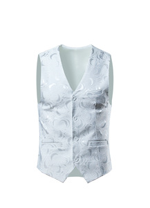 <span class=keywords><strong>Gilet</strong></span> de mariage pour <span class=keywords><strong>homme</strong></span> en jacquard floral respirant décontracté personnalisé de dernière génération OEM - Product Image 5