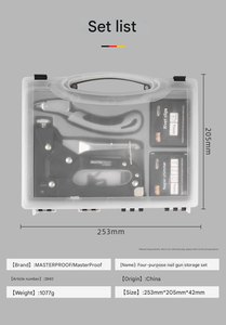 Kit de pistola de clavos manual multifuncional OEM de 4 vías con removedor de grapas, estuche rígido y 2000 clavos de hierro mixtos <span class=keywords><strong>para</strong></span> carpintería y bricolaje - Product Image 6