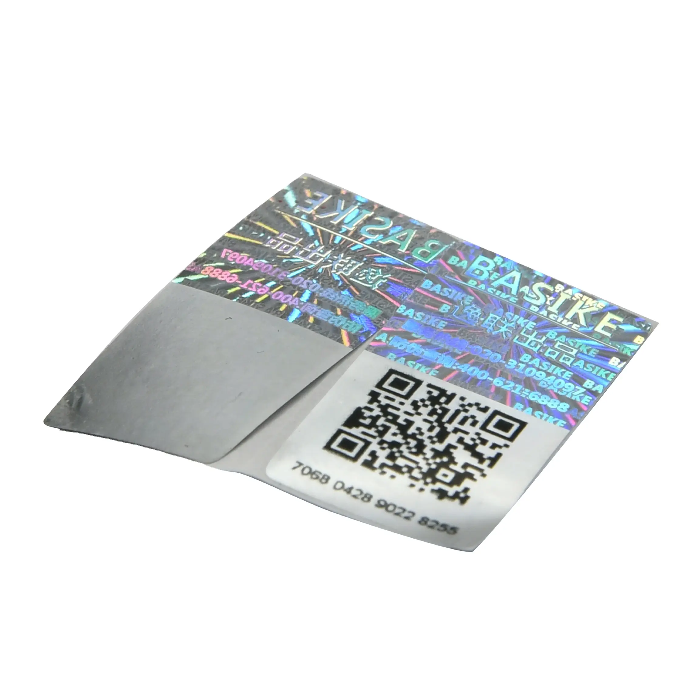 Bar Code Security QR Hologram Stickers