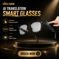 Lunettes Intelligentes Étanche avec Traduction IA, Contrôle Gestuel, Recharge Magnétique, Logo OEM, Appel Sans Fil