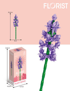 가장 인기있는 12 종 혼합 플라스틱 모란 꽃 DIY 빌딩 블록 꽃다발 세트 장난감 꽃 벽돌 키트 - Product Image 4