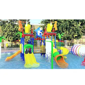 Sân chơi ngoài trời trẻ em giật gân Pad hồ bơi sợi thủy tinh trượt ống Aqua công viên thiết bị công viên nước Slide