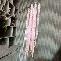 Fleur de plafond suspendue en soie artificielle de décoration de mariage colorée en gros en vrac