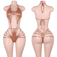 Tenues de danse exotiques, ensembles brillants à paillettes, ensembles une pièce à nouer, pour la danse en boîte de nuit, la danse sur barre, les raves, les ensembles de danse, les tenues de scène