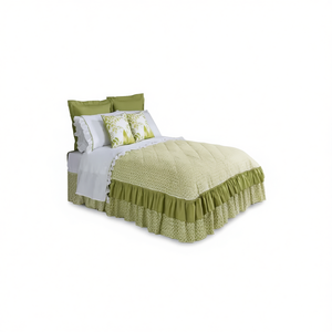 Juego de Edredón Orient King, Tamaño King, Algodón, Diseño Floral, Estilo Clásico con Volantes, Juego de Ropa de Cama de 7 Piezas - Product Image 1