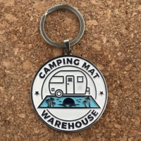 Porte-clés personnalisé en émail souple pour camping-car, médaille en alliage de zinc, porte-clés artisanal, conception gratuite, souvenir en métal pour les voyages