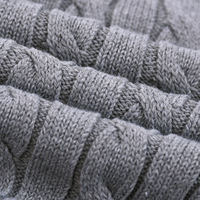 Modischer Alltags-Cardigan für Herren mit Zopfmuster, V-Ausschnitt, Einreihig mit Knöpfen und Individuellem Logo