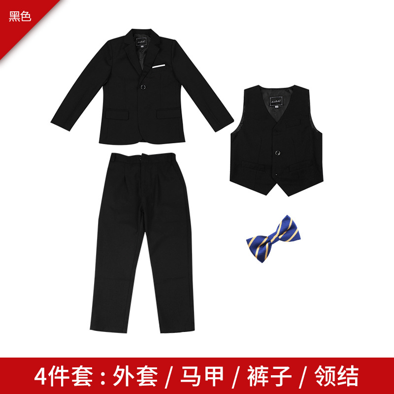 Four-piece black suit