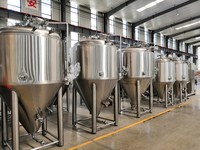 Tangki Fermentasi Kerucut dari Baja Anti Karat, Wadah Fermentasi Mobile untuk Anggur dan Bir