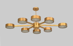 Lámpara de Techo Linus Starburst de 8 Luces, Estilo Sputnik, Hecha a Mano en Latón, Moderna y Vintage, para Hogar u Oficina, LED Regulable - Product Image 4