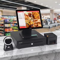 Terminal Punto de Venta OEM de 15'' con Pantalla Táctil Todo en Uno, Sistema POS Completo, Caja Registradora para Supermercado