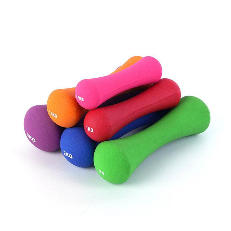 Wholesales Custom logo Fitness Equipment Cast Iron Yoga Color Bone Small Dumbbell for Women
