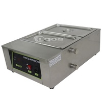 Nouvelle Machine à Faire Fondre le Chocolat Électrique Commerciale Goodloog, Double Cuve en Acier Inoxydable, Alimentation Secteur, Argent 1