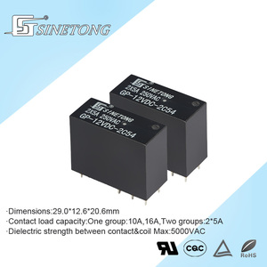 Relais de puissance miniature 12V 10A fabriqué en Chine 20A courant de commutation max Contact ouvert normal scellé relais de Type PCB à usage général - Product Image 5