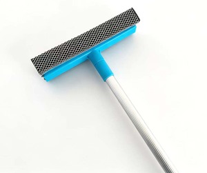 2-in-1 Telescopic Window Squeegee with Aluminum <strong>Handle</strong> <strong>Sponge</strong> and Rubber Squeegee Blade for Glass Shower Door Car Windshield - Product Image 4