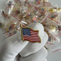 Broches et accessoires en métal personnalisés avec logo, drapeaux nationaux des États-Unis, du Mexique et du Canada, vente en gros