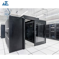 Solution de micro centre de données avec armoires réseau 42U 45U 48U, confinement de couloir froid, rack de serveur de colocation en stock