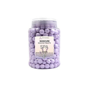 Tablettes effervescentes de lavande pour manucure et bain de pieds, 100% naturelles, sel de soude, luxe, faites à la main, conditionnées en bouteille, pour spa à domicile, 1000g - Product Image 6