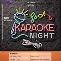 Insegna LED Neon per Serata Karaoke, Luce Ambientale da Interno, Insegna per Negozio e Indicatore d'Ingresso, Decorazione per Sala Giochi e Casa